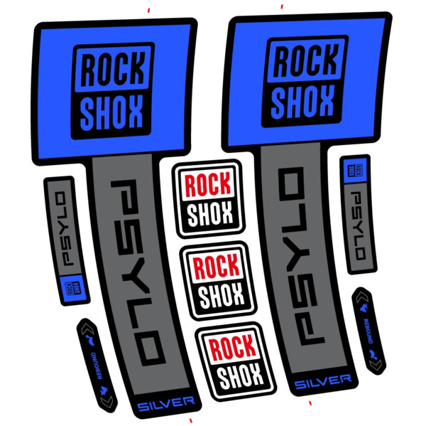 RockShox Psylo Silver 2025 Pegatinas en vinilo adhesivo Horquilla (5)
