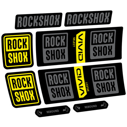 Pegatinas para Amortiguador RockShox Vivid Coil Select en vinilo adhesivo stickers graphics calcas adesivi autocollants