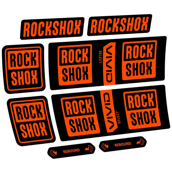 RockShox Vivid Coil Select Pegatinas en vinilo adhesivo Amortiguador (10)