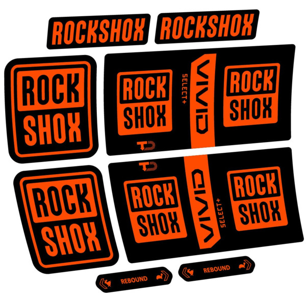 RockShox Vivid Coil Select Plus Pegatinas en vinilo adhesivo Amortiguador (10)
