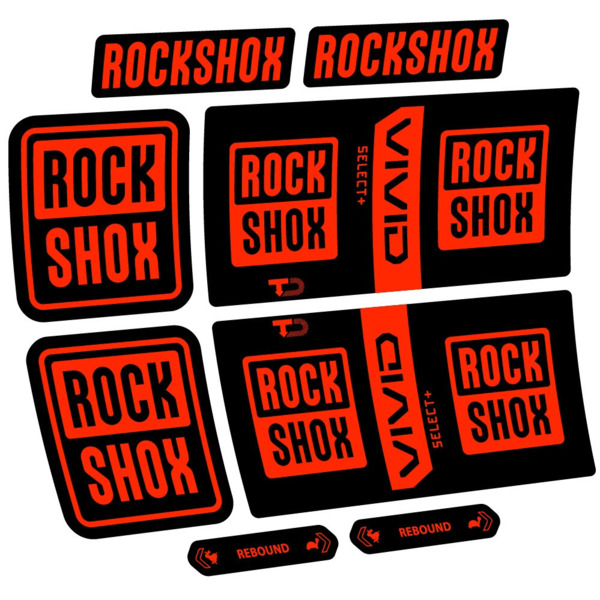 RockShox Vivid Coil Select Plus Pegatinas en vinilo adhesivo Amortiguador (18)