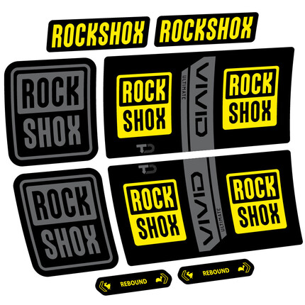 Pegatinas para Amortiguador RockShox Vivid Coil Ultimate en vinilo adhesivo stickers graphics calcas adesivi autocollants
