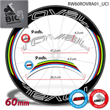 Roval Rapide vinilos adhesivos llanta perfil 60mm