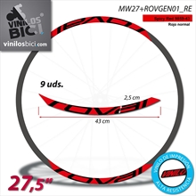 Pegatinas en vinilo adhesivo Compatible con llantas Roval Control SL 27,5 Plus"