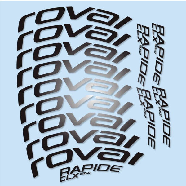 Roval Rapide CLX Pegatinas en vinilo adhesivo Llanta Carretera 50mm (12)