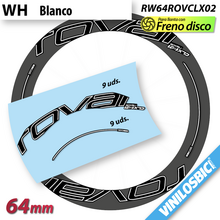 Roval Rapide CLX64 vinilos adhesivos llanta perfil 64mm, FRENO DISCO