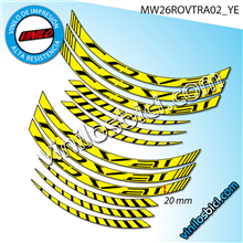Pegatinas en vinilo adhesivo Compatible con llantas Roval Traverse 26"