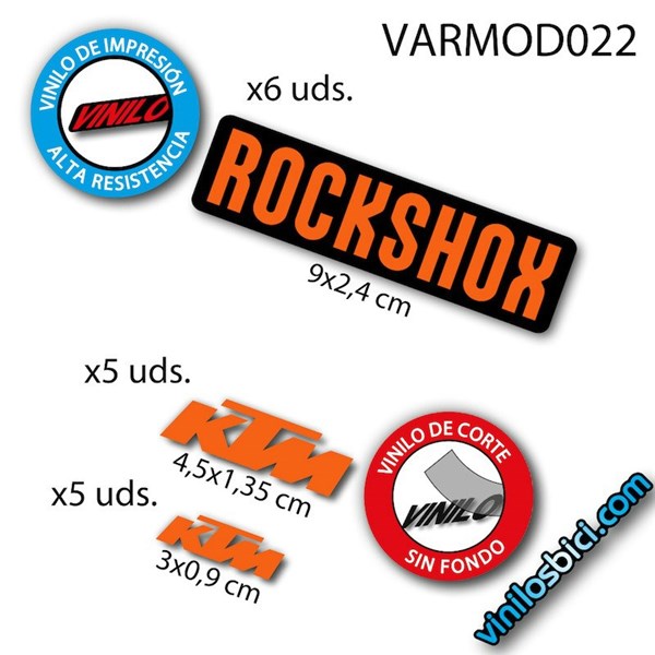 Vinilos Rock Shox + KTM