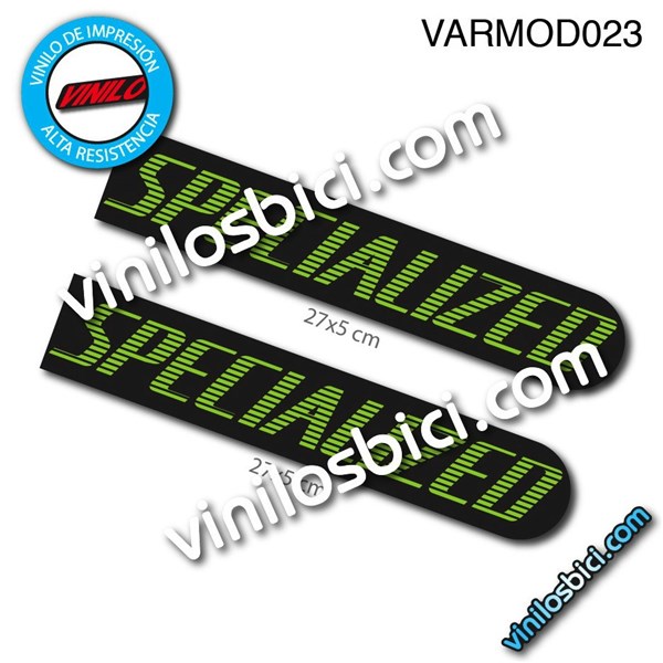 Specialized vinilos para barra diagonal
