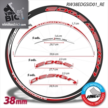 Edge Design pegatinas vinilo adhesivo llanta 38mm