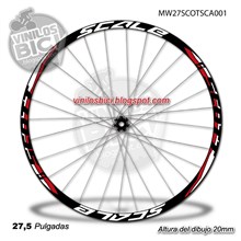 Scott Scale Pegatinas en vinilo adhesivo llantas 27,5