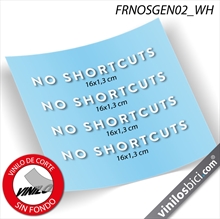 Scott NO SHORTCUTS pegatinas vinilo adhesivo cuadro