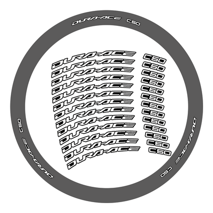 Pegatinas para Shimano Dura-Ace C50 Carbon 2022 Llantas Carretera en vinilo adhesivo