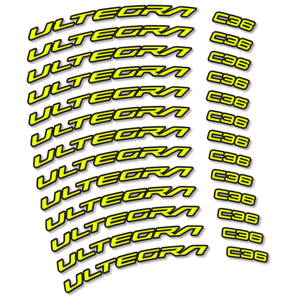 Shimano Ultegra C36 Pegatinas en vinilo adhesivo llantas Carretera perfil 36mm Freno disco (2)