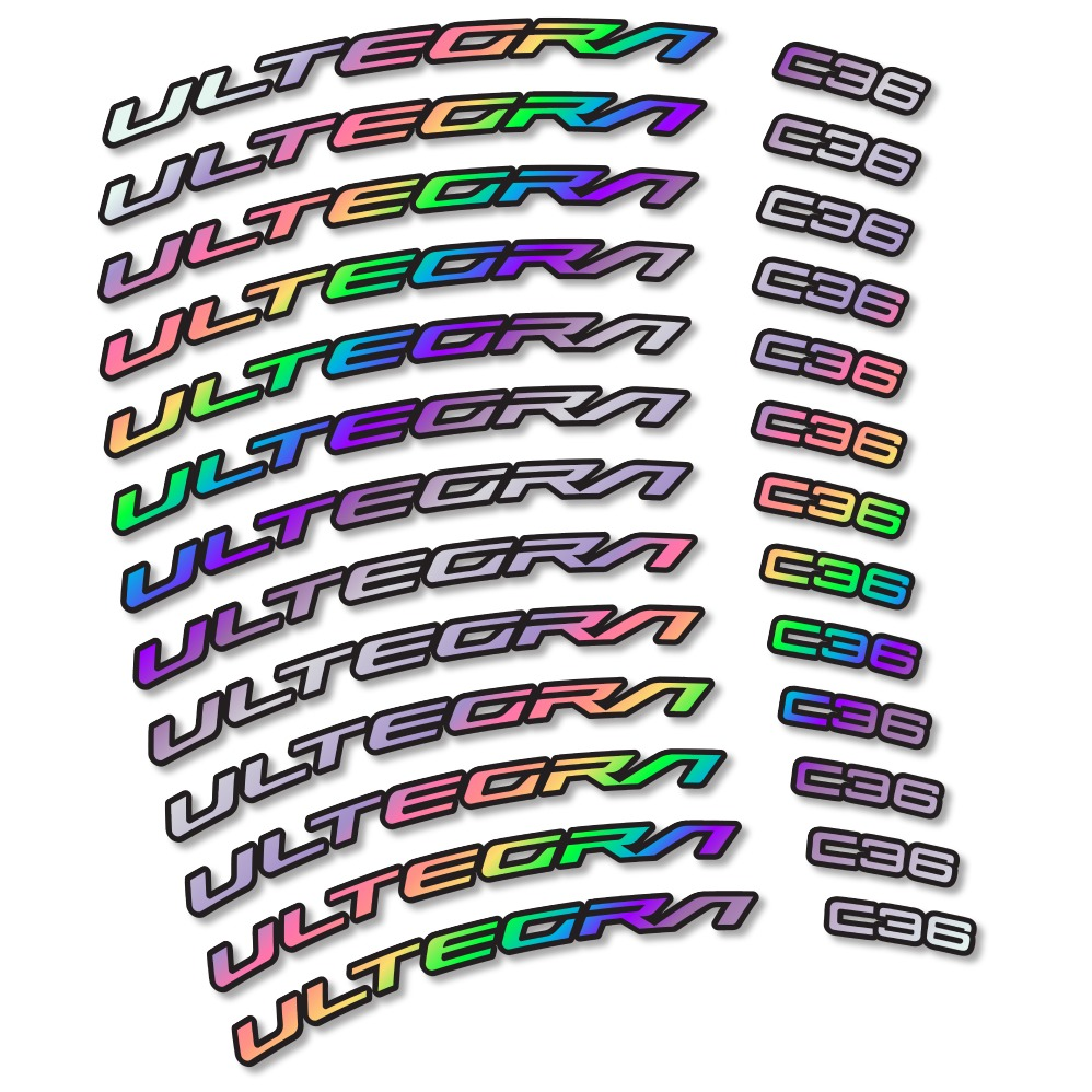 Shimano Ultegra C36 Pegatinas en vinilo adhesivo llantas Carretera perfil 36mm Freno disco (8)