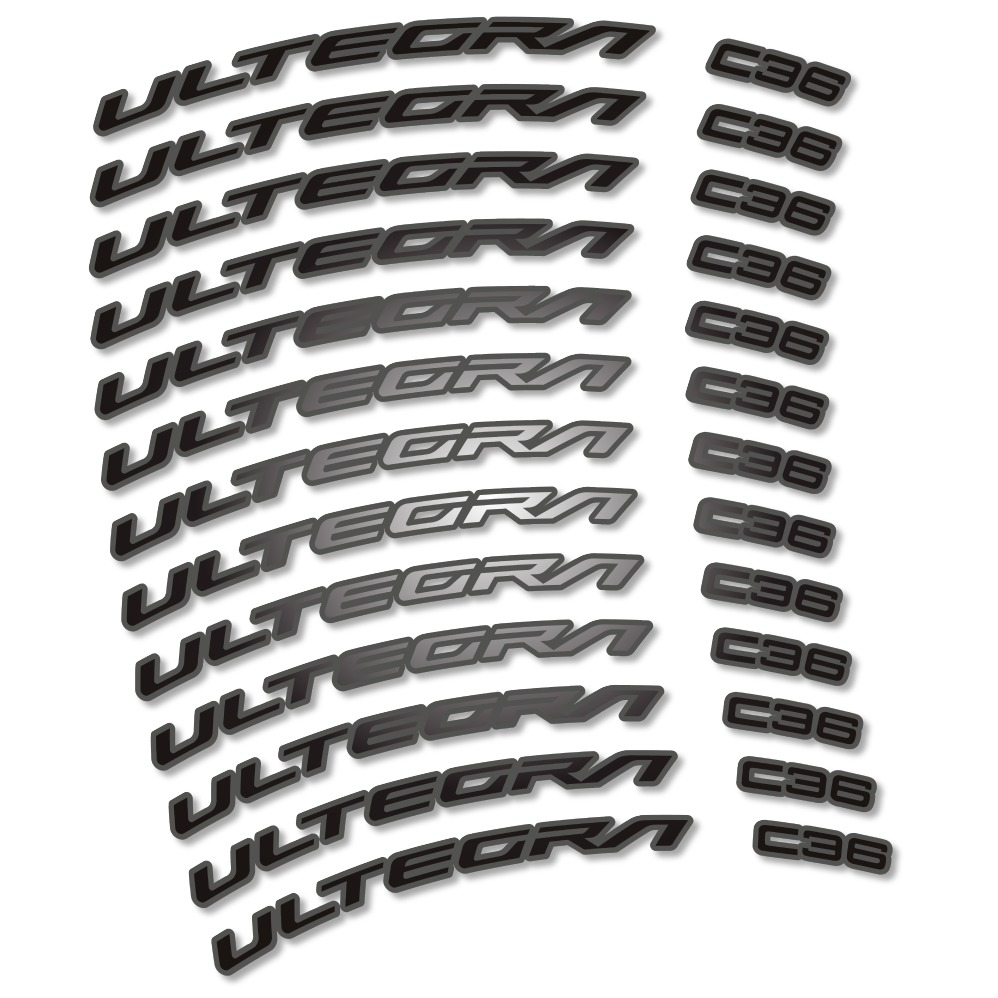 Shimano Ultegra C36 Pegatinas en vinilo adhesivo llantas Carretera perfil 36mm Freno disco (12)