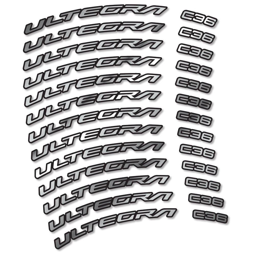Shimano Ultegra C36 Pegatinas en vinilo adhesivo llantas Carretera perfil 36mm Freno disco (16)