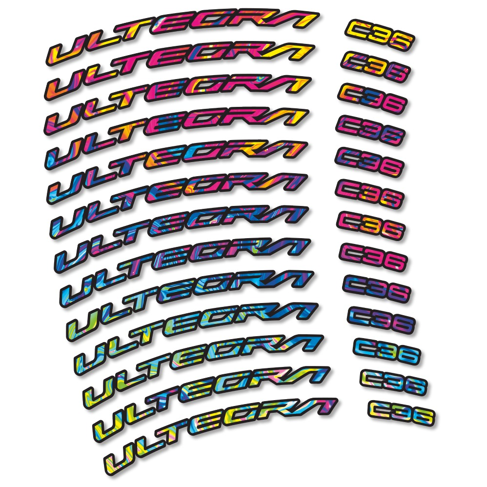 Shimano Ultegra C36 Pegatinas en vinilo adhesivo llantas Carretera perfil 36mm Freno disco (17)