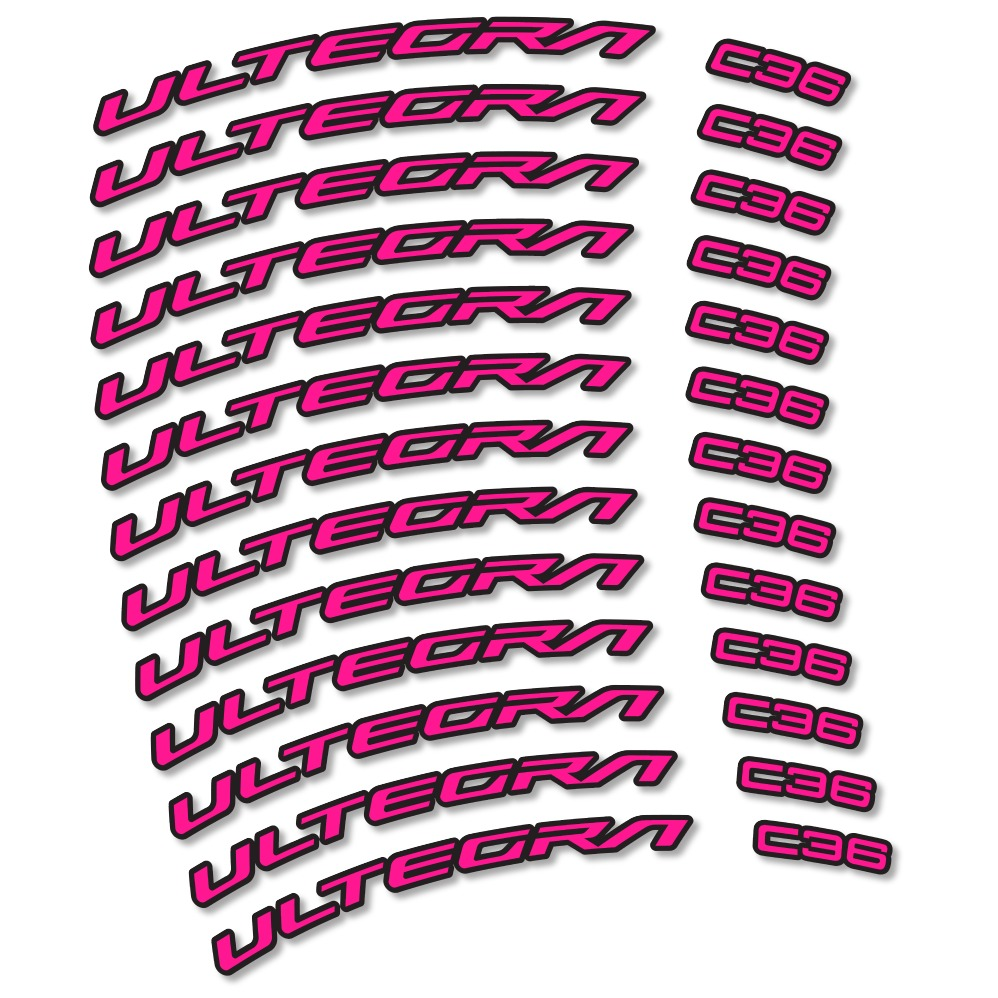 Shimano Ultegra C36 Pegatinas en vinilo adhesivo llantas Carretera perfil 36mm Freno disco (20)