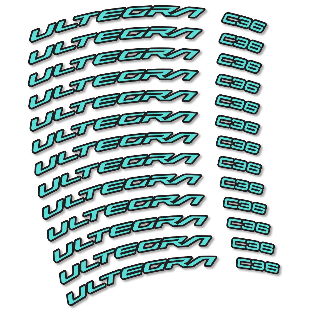 Shimano Ultegra C36 Pegatinas en vinilo adhesivo llantas Carretera perfil 36mm Freno disco (22)