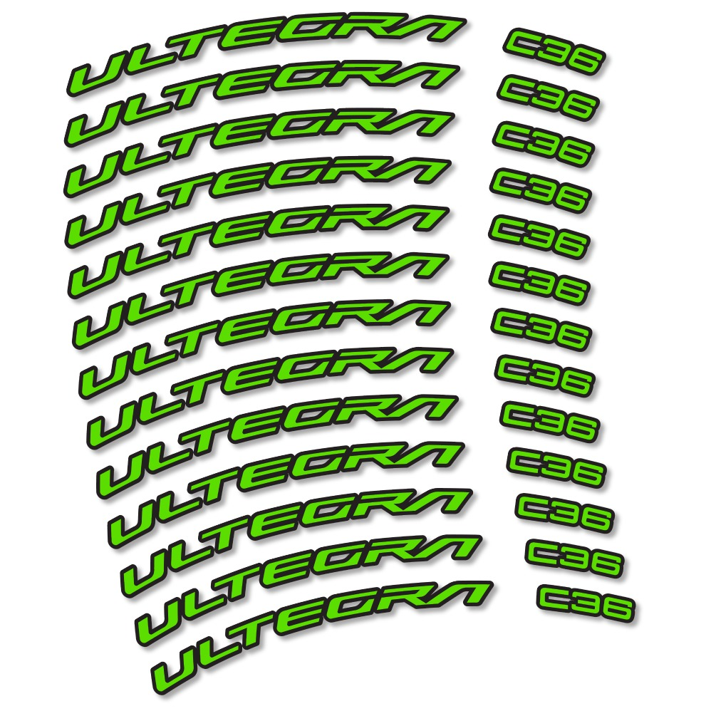 Shimano Ultegra C36 Pegatinas en vinilo adhesivo llantas Carretera perfil 36mm Freno disco (24)