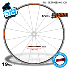 Shimano vinilos adhesivos para llantas perfil 19mm