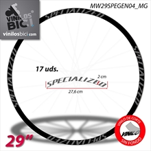 Pegatinas en vinilo adhesivo compatibles con llantas Specialized 29