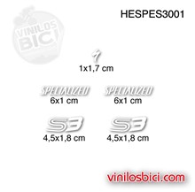 Pegatinas en vinilo adhesivo compatibles con cuadro bici Specialized