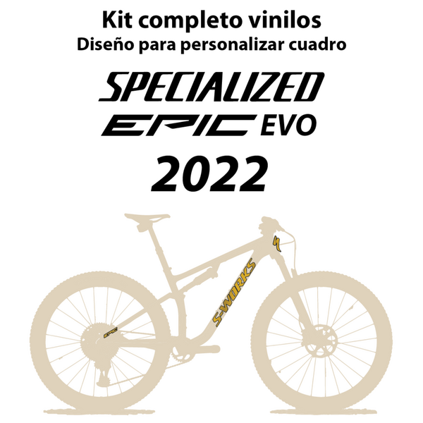 Specialized S-Works Epic Evo 2022 Pegatinas en vinilo adhesivo Cuadro