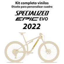 Pegatinas en vinilo adhesivo compatibles con cuadro Specialized Epic Evo S-Works 2021, 2022 y 2023 – Adhesivos resistentes para