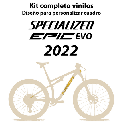 Pegatinas para Specialized Epic 2022 cuadro en vinilo adhesivo