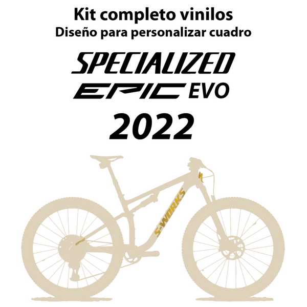 Specialized Epic Evo S-Works 2022 Pegatinas en vinilo adhesivo Cuadro, NO COINCIDE CON LETRAS EXISTENTES