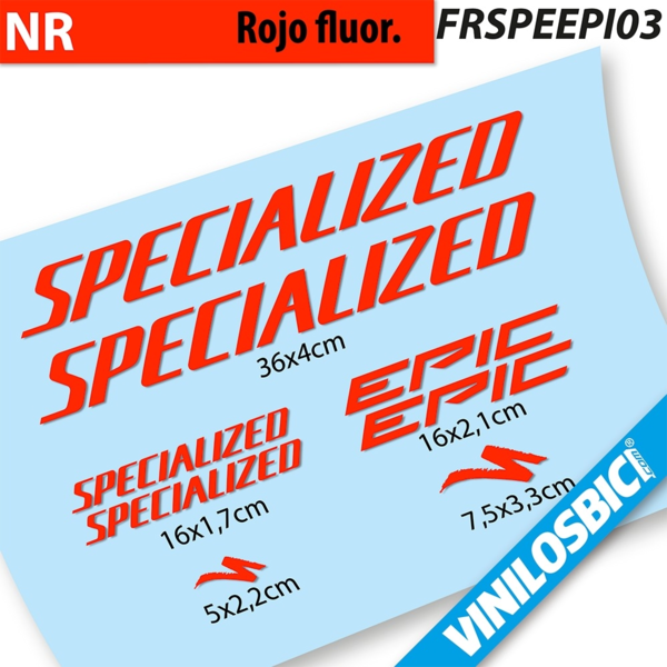 Specialized Epic 2021 pegatinas en vinilo adhesivo cuadro (7)