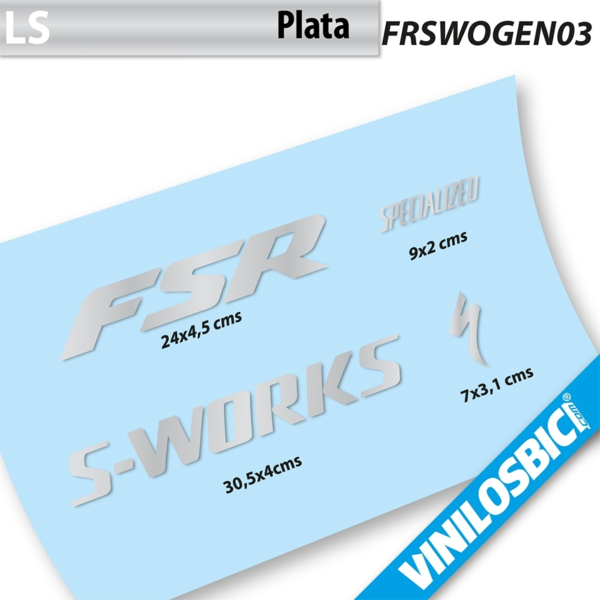 Specialized S-Works FSR Pegatinas en vinilo adhesivo Cuadro (5)