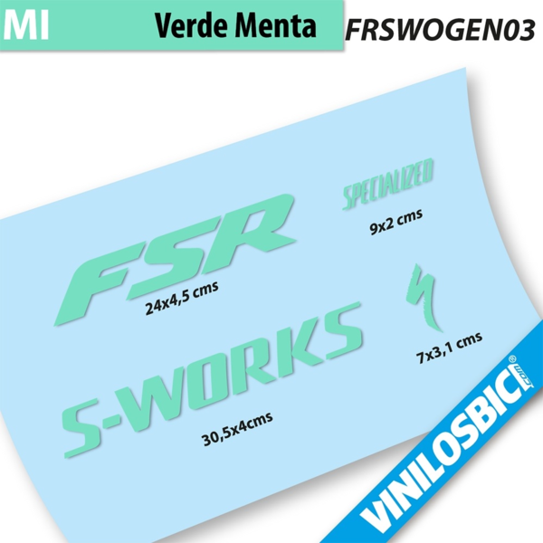 Specialized S-Works FSR Pegatinas en vinilo adhesivo Cuadro (6)