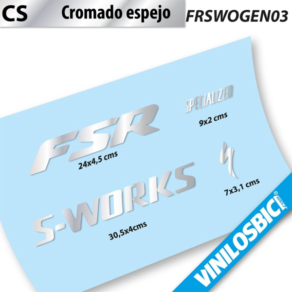 Specialized S-Works FSR Pegatinas en vinilo adhesivo Cuadro (7)