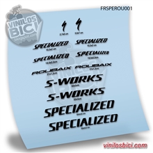 Pegatinas en vinilo adhesivo compatibles con cuadro bici Specialized S-Works Roubaix