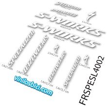 Pegatinas en vinilo adhesivo compatibles con cuadro bici Specialized S-Works