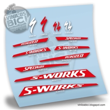 Pegatinas en vinilo adhesivo compatibles con cuadro Specialized S-Works