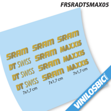 Sram, DT Swiss, Maxxis, pegatinas en vinilo adhesivo