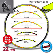 tinas en vinilo adhesivo compatibles con llantas Specialized llanta 650b perfil 22mm