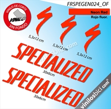 Pegatinas en vinilo adhesivo compatibles con cuadro bici Specialized