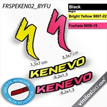 Pegatinas en vinilo adhesivo compatibles con cuadro bici Specialized Kenevo