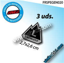 Pegatinas en vinilo adhesivo compatibles con cuadro bici Specialized talla para cuadro