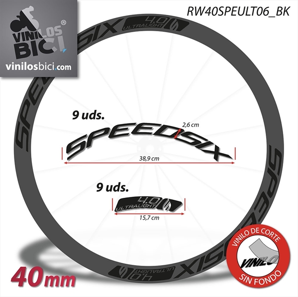 Speedsix Ultralight Disc 40mm pegatinas vinilo adhesivo
