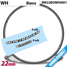 Bontrager Paradigm Elite TLR Carretera pegatinas en vinilo adhesivo llantas