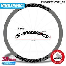 tinas en vinilo adhesivo compatibles con llantas Specialized S-Works 38mm