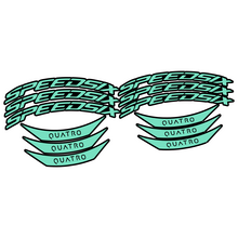 SpeedSix Quatro Tubular perfil 40 mm Pegatinas en vinilo adhesivo Llanta Carretera freno pista