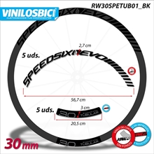 Speedsix Tubular 30 Pegatinas vinilo adhesivos llanta 30mm