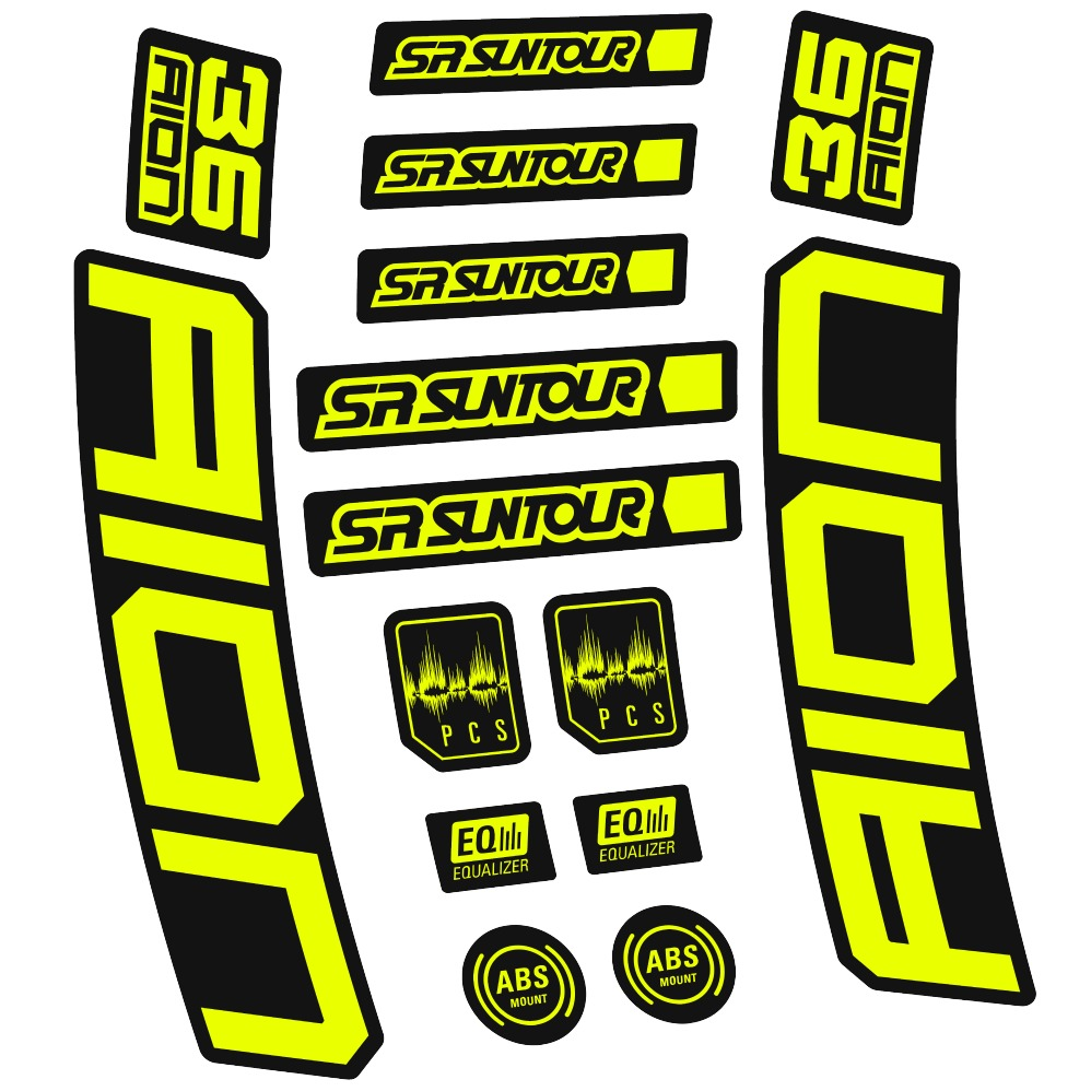 SR Suntour Aion 36 Boost White Pegatinas en vinilo adhesivo hORQUILLA (2)